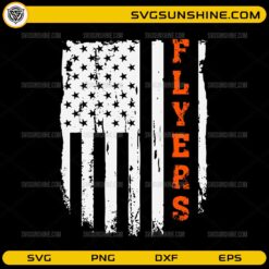 Flyers USA Flag SVG distressed American flag hockey design