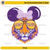 Geaux Tigers PNG cute tiger Minnie ears sublimation design for football shirts and crafts