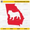 Georgia Bulldogs SVG state design for Cricut and Silhouette crafts