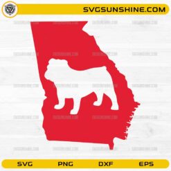 Georgia Bulldogs SVG state design for Cricut and Silhouette crafts