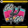 Go San Antonio Spurs PNG retro basketball fan design with colorful city background