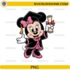 Cute Minnie Mouse graduation PNG holding diploma with graduation cap