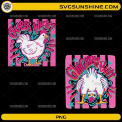 Guess What Chicken Butt PNG bundle with funny retro chicken designs