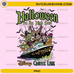 Halloween On The High Seas Disney Cruise Line PNG spooky cruise Halloween design for shirts and DIY crafts