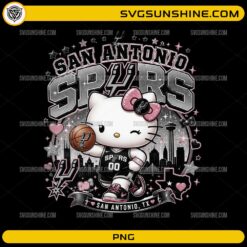 Hello Kitty San Antonio Spurs PNG cute basketball fan girl design