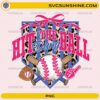 Hit The Dang Ball baseball softball mom PNG design with bats and leopard print