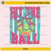 preppy hit the dang ball png with bow softball design