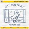 Funny hockey duck penalty box SVG design