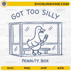 Funny hockey duck penalty box SVG design