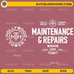 Hollywood Tower Hotel Maintenance and Repairs SVG vintage shirt design