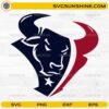 Houston Football SVG bull sports logo design
