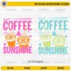 Iced coffee and sunshine SVG bundle with trendy summer coffee designs
