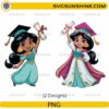 Cute Jasmine Disney Princess graduation PNG bundle holding diploma