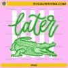 Later Alligator PNG cute retro preppy alligator sublimation design