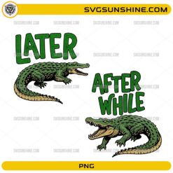 Later Gator Boy After While Crocodile PNG bundle with realistic alligator designs