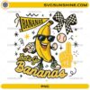 Let's Go Bananas mascot PNG with funny banana baseball sports graphic design