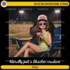 stylish baseball mom sitting in chair drinking iced coffee bleacher creature design