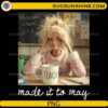 Made it to May teacher PNG with messy hair teacher holding coffee mug in classroom