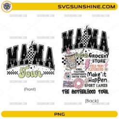 mama tour png bundle front and back motherhood shirt design