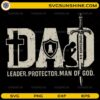 Man of God Dad SVG Christian father design with cross shield prayer silhouette and Ephesians 6:4