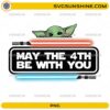 May The 4th Be With You PNG with cute baby alien and lightsabers
