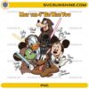 May The 4th Be With You PNG with cartoon friends and lightsabers
