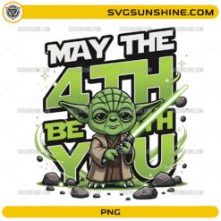 May The 4th Be With You Yoda PNG with green lightsaber