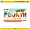 May The Fourth Be With You PNG with baby alien and galaxy landscape text