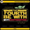 May The Fourth Be With You PNG with cute baby alien and lightsaber design