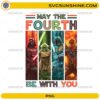 May The Fourth Be With You PNG with character panel design and colorful background