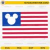 Mickey American Flag SVG design for 4th of July Cricut crafts