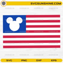 Mickey American Flag SVG design for 4th of July Cricut crafts