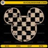 Mickey Checkered Distressed SVG retro checkered vintage design for Cricut and Silhouette