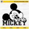 Mickey Mouse SVG design featuring classic cartoon character silhouette and typography