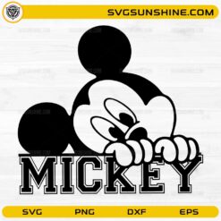 Mickey Mouse SVG design featuring classic cartoon character silhouette and typography