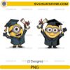 Cute Minion graduation PNG bundle with diploma and graduation cap