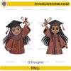 Cute Moana graduation PNG bundle with diploma and graduation gown