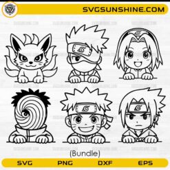 Naruto Bundle SVG anime digital download for Cricut and Silhouette