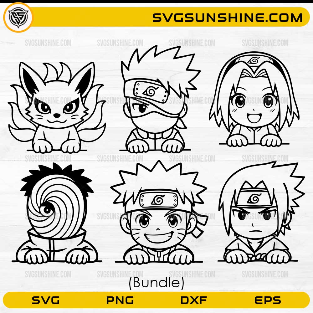 Naruto Bundle SVG anime digital download for Cricut and Silhouette