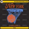 New York basketball PNG with hoop and ball NYC street style design
