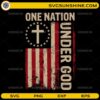 One Nation Under God SVG with cross and distressed American flag patriotic design