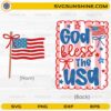 Patriotic Coquette SVG Bundle with God Bless The USA and American flag designs