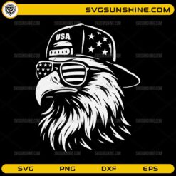 Patriotic Eagle SVG PNG DXF EPS Files for Cricut & Silhouette