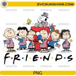 Patriotic Peanuts Friends PNG &ndash; Snoopy 4th of July Digital Download