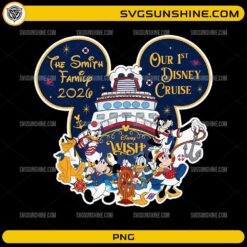Personalized Our 1st Disney Cruise PNG family vacation 2026 custom cruise design