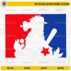 Phanatic Phillies SVG baseball mascot design for Cricut and Silhouette