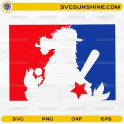 Phanatic Phillies SVG baseball mascot design for Cricut and Silhouette