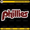 Philadelphia Phillies SVG retro baseball design for Cricut and Silhouette
