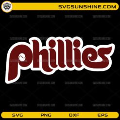 Philadelphia Phillies SVG retro baseball design for Cricut and Silhouette