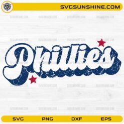 Philadelphia Phillies SVG vintage distressed baseball design for Cricut